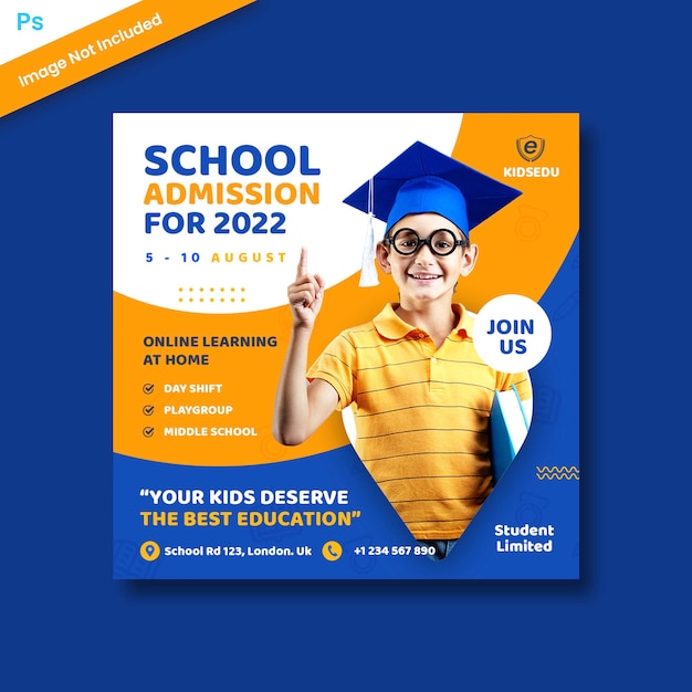 Modèle de publication sur les médias sociaux de l'éducation