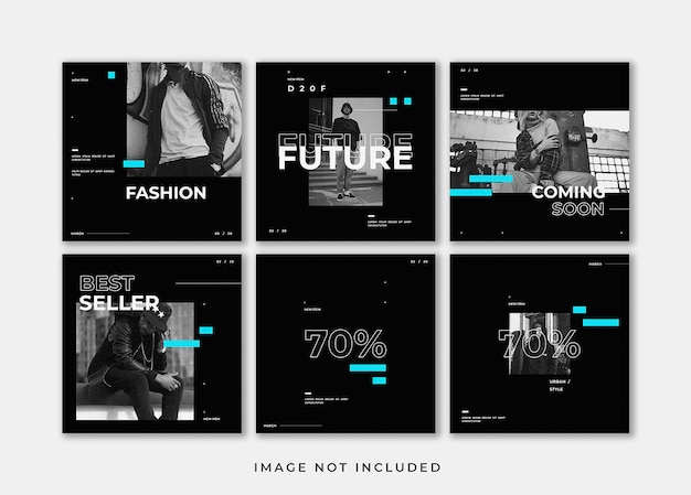 Modèle de publication sur les médias sociaux de mode
