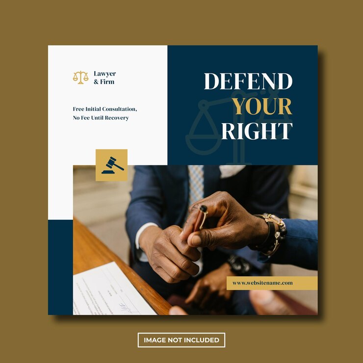 Modèle de publication sur les médias sociaux pour avocat et cabinet instagram