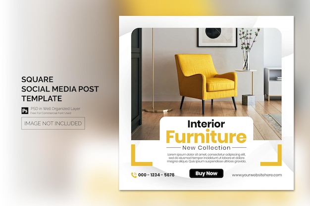 Modèle de publication de médias sociaux de promotion de produit minimaliste ou modèle de bannière Web carrée