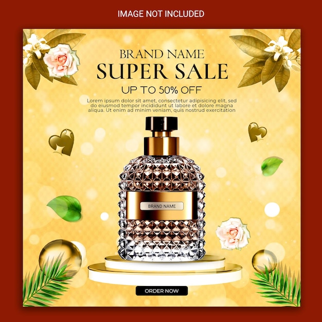 modèle de publication de parfum sur les réseaux sociaux.
