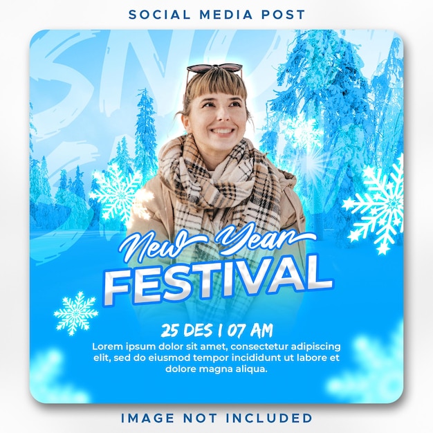 Modèle De Publication Sur Les Réseaux Sociaux Du Festival Du Nouvel An Psd