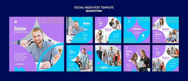 PSD modèle de publications instagram marketing