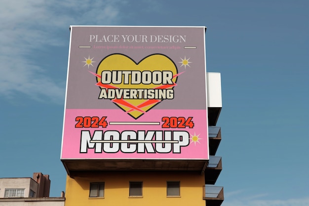 PSD modèle de publicité extérieure sur le bâtiment