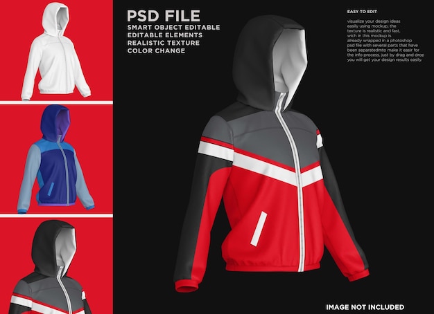 PSD modèle de pull à capuche