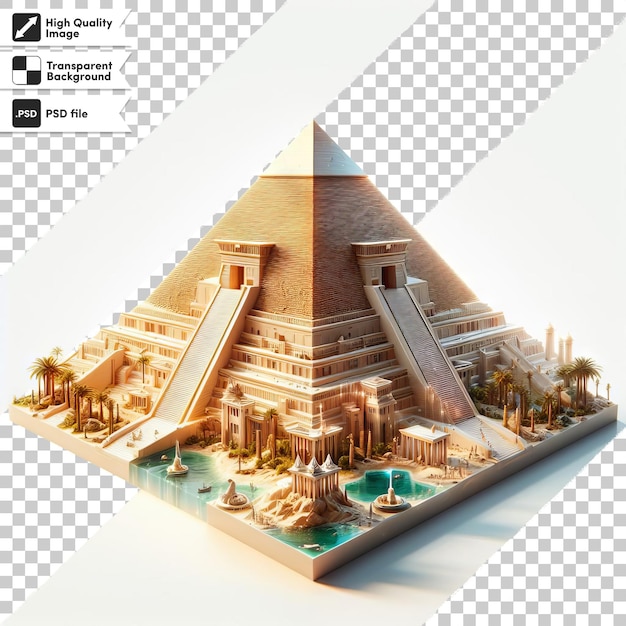 PSD un modèle de pyramide avec une pyramide dessus