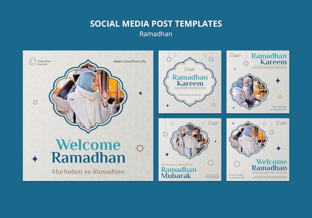 PSD modèle de ramadan design plat