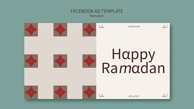 PSD modèle de ramadan design plat