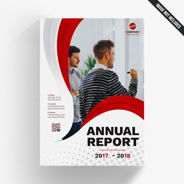 Modèle de rapport annuel ondulé moderne