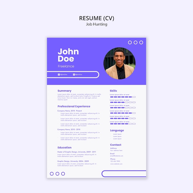 Modèle de recherche d'emploi