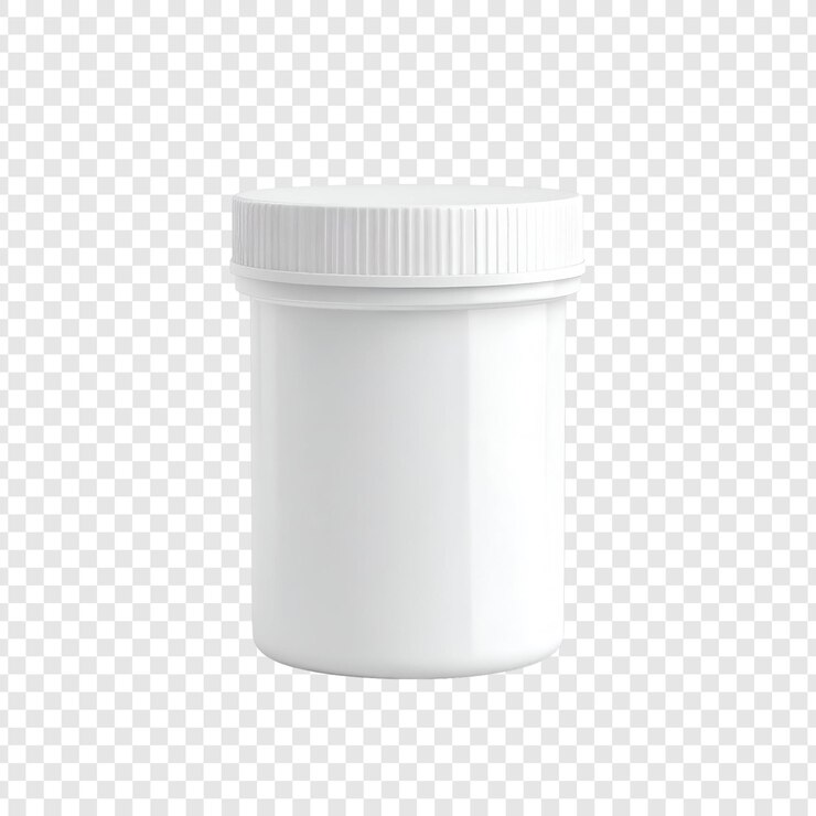 PSD modèle de récipient cylindrique blanc
