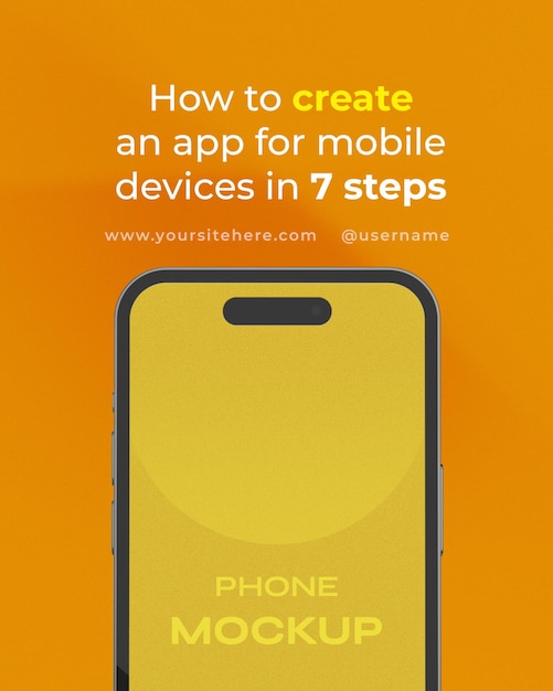 Modèle de réseau social de mockup de téléphone PSD