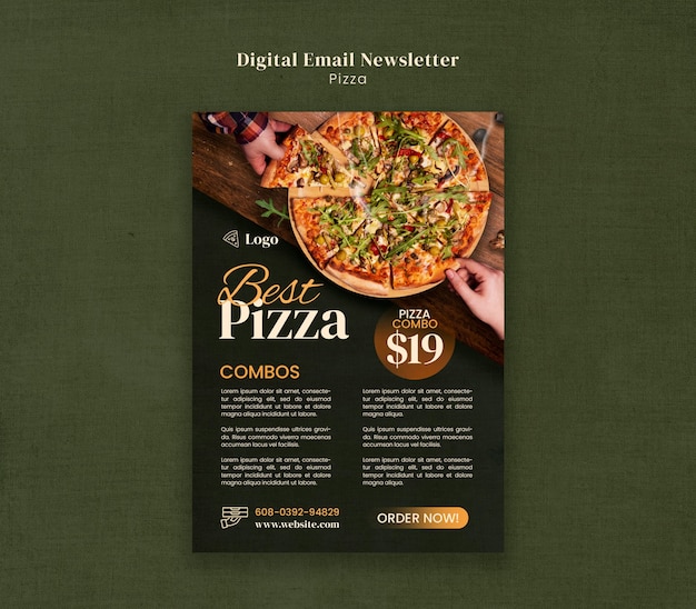 Un modèle de restaurant de pizza délicieux