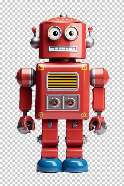 PSD modèle de robot rouge isolé