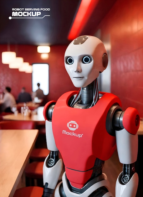 PSD modèle de robot servant de la nourriture et des boissons