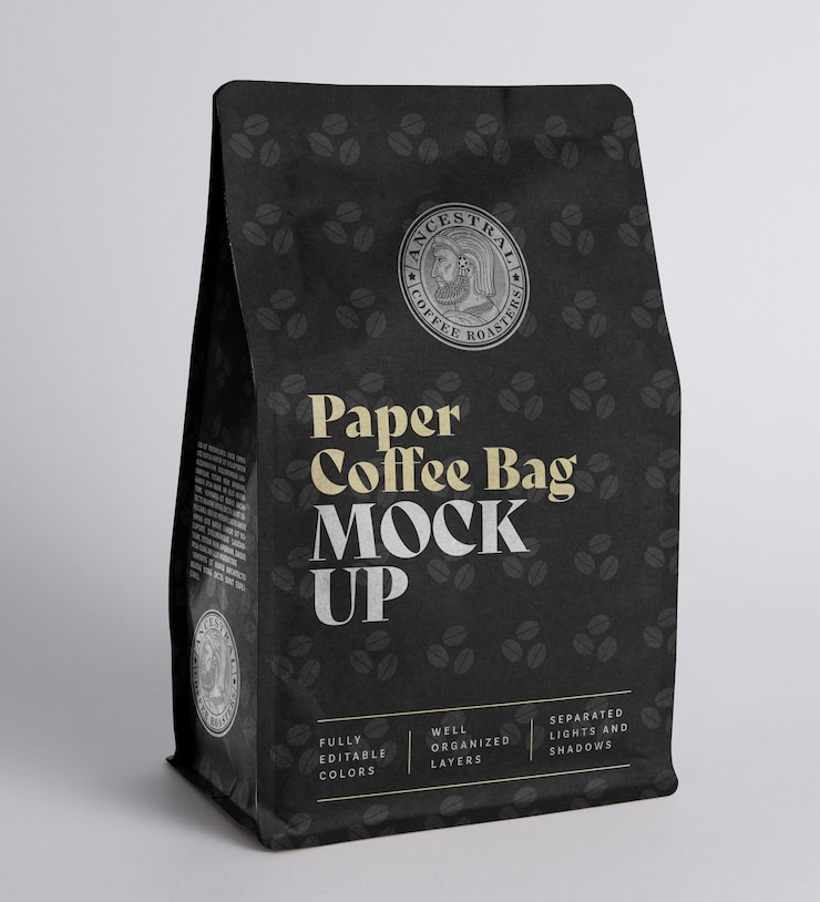 PSD modèle de sac à café