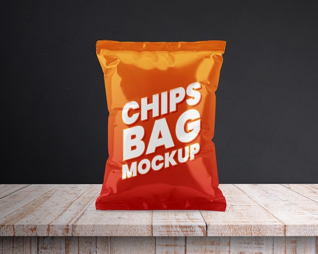 PSD modèle de sac à chips moderne