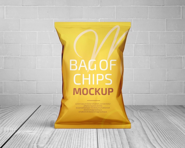 PSD modèle de sac à chips moderne