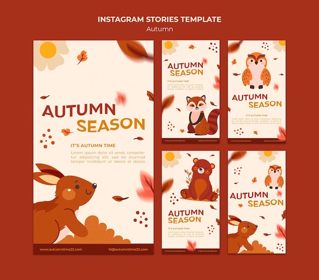 Modèle De Saison D'automne Design Plat