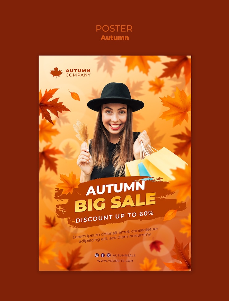 PSD modèle de saison d'automne