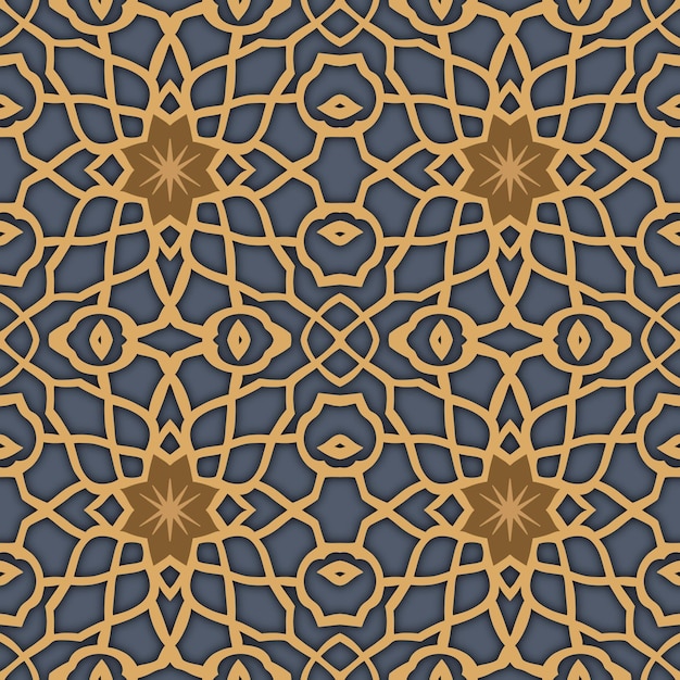 Modèle sans couture Arabesque pour un design textile unique avec une touche de style marocain