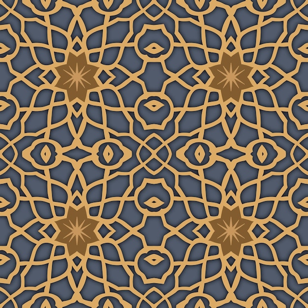 PSD modèle sans couture arabesque pour un design textile unique avec une touche de style marocain