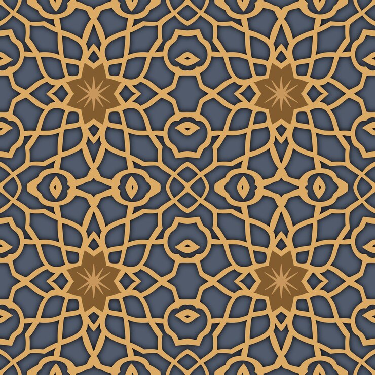 PSD modèle sans couture arabesque pour un design textile unique avec une touche de style marocain
