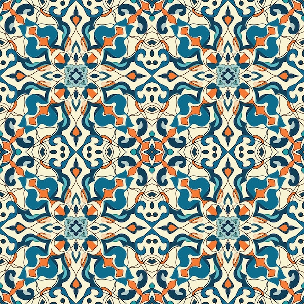 Modèle sans couture Arabesque pour un design textile unique avec une touche de style marocain