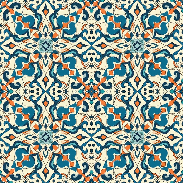 Modèle Sans Couture Arabesque Pour Un Design Textile Unique Avec Une Touche De Style Marocain