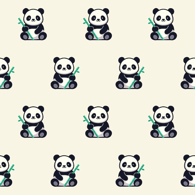 PSD modèle sans couture avec des pandas