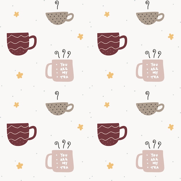 modèle sans couture de tasses