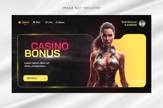 PSD modèle de site de bonus de casino