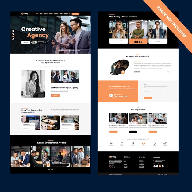 modèle de site web de l'agence créative