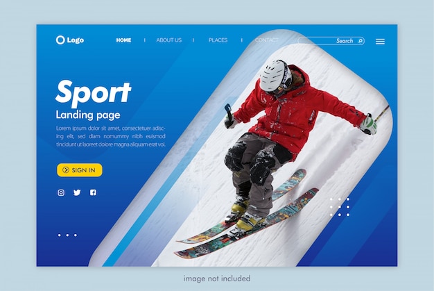 Modèle De Site Web De Page De Destination De Sport