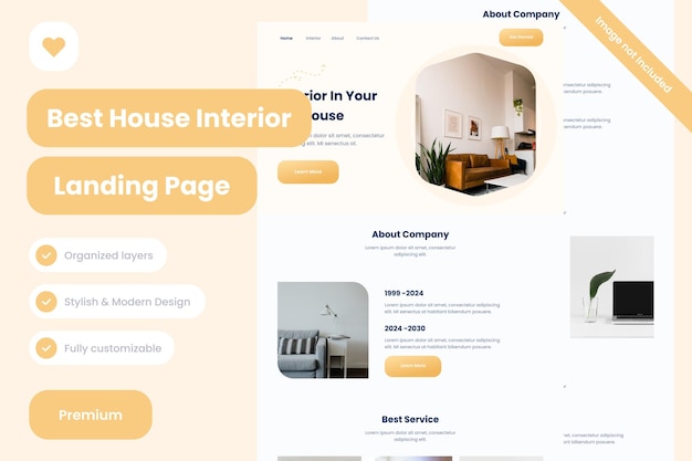 Modèle de site Web de pages de destination de séjour à la maison