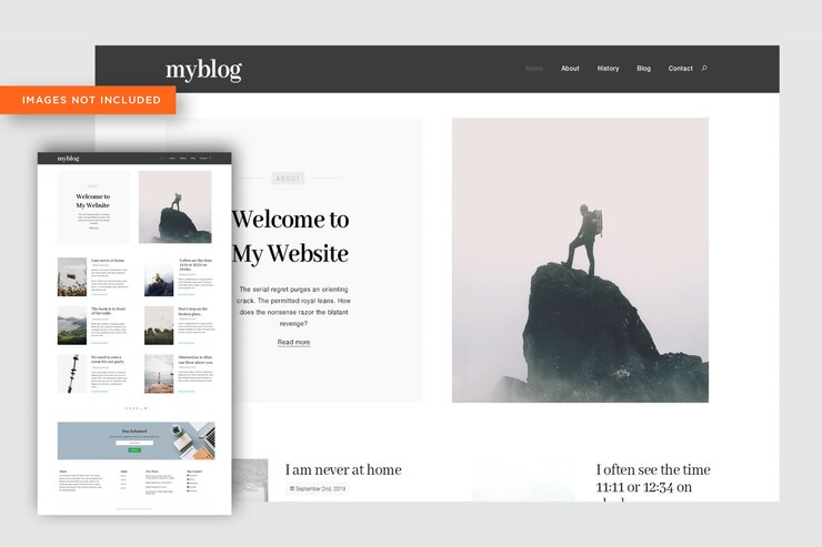 PSD modèle de site web simple