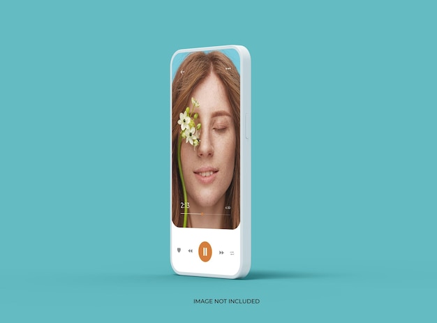 Modèle de smartphone sans marque avec un design personnalisable pour le rendu 3D de la vitrine de produits UIUX
