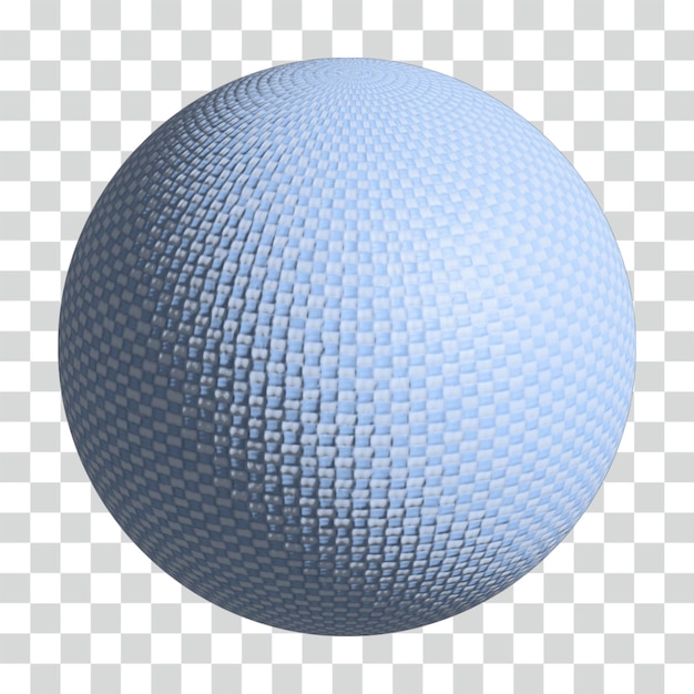 Modèle sphérique bleu avec texture géométrique