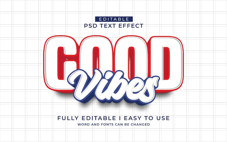 PSD modèle de style d'effet de texte 3d modifiable
