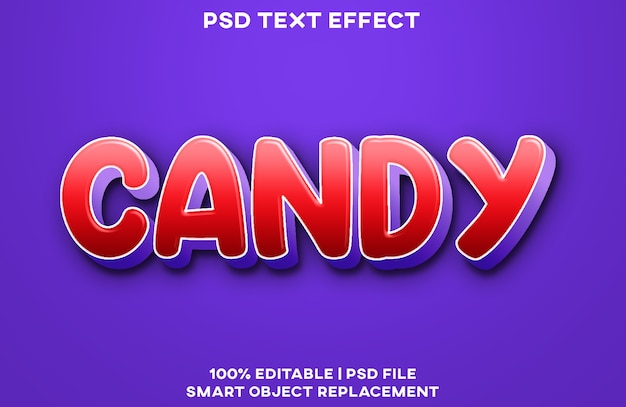 Modèle De Style D'effet De Texte Candy