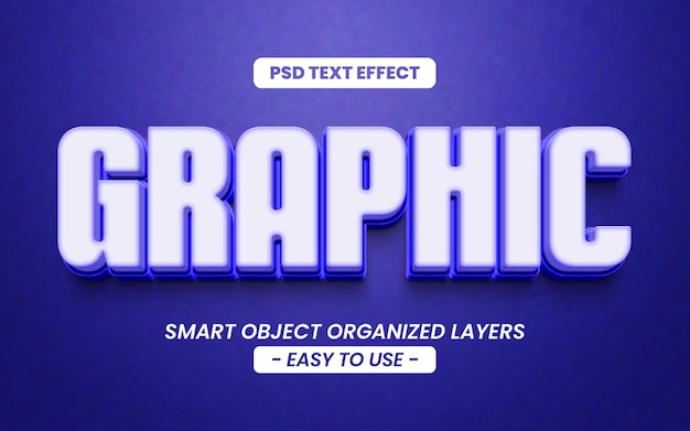 modèle de style de typographie à effet de texte graphique 3D modifiable