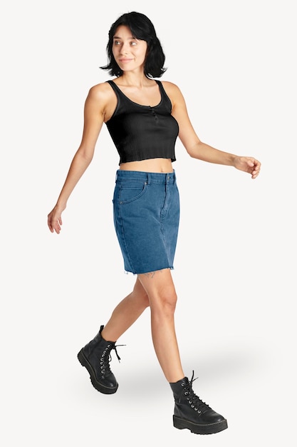 Modèle de tank-top féminin à modifier PSD