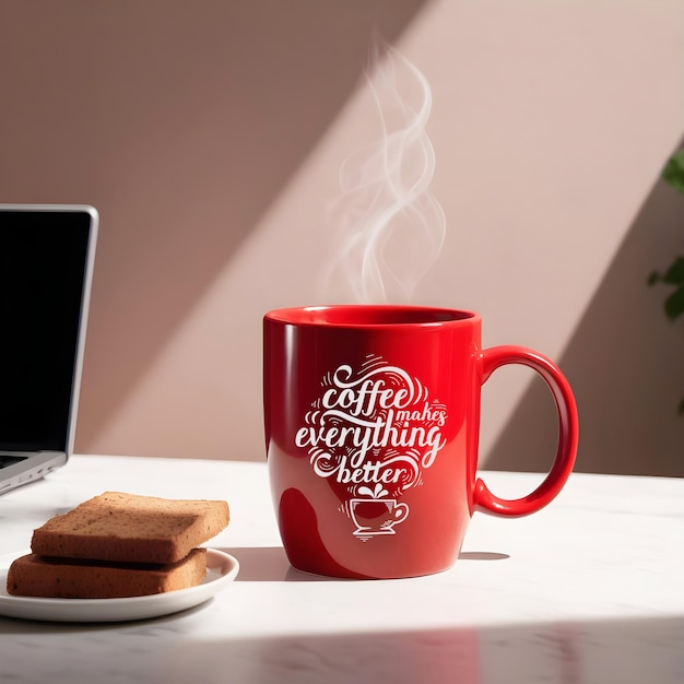 Modèle De Tasse De Café Rouge