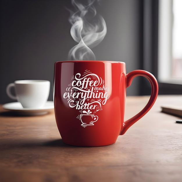 Modèle De Tasse De Café Rouge