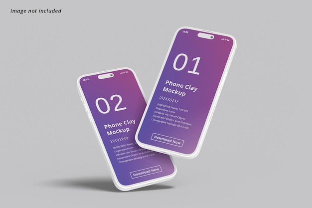 modèle de téléphone en argile volant