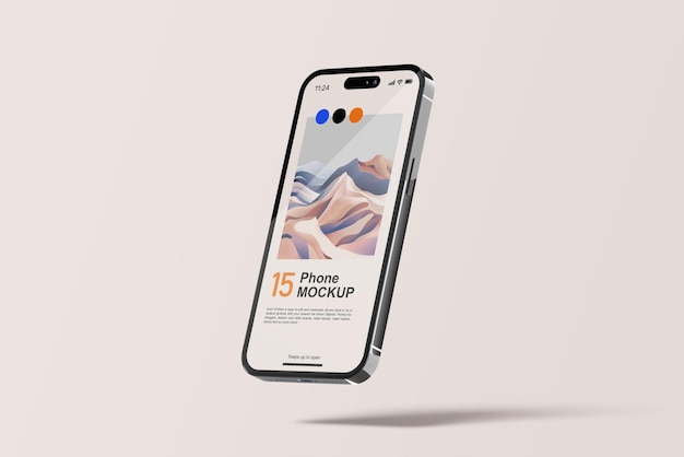 Modèle de téléphone minimal avec un arrière-plan propre