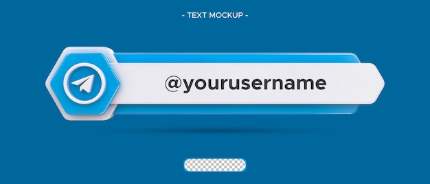 PSD modèle de texte de bannière telegram