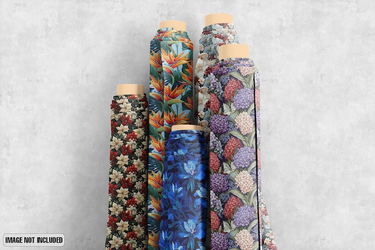 PSD modèle de tissu à rouleaux 1