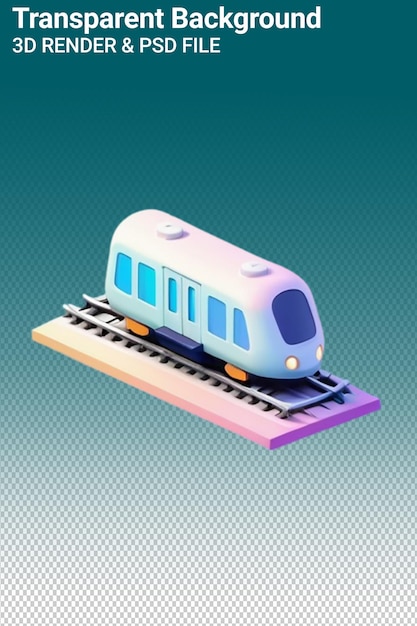 PSD un modèle d'un train de jouets qui est sur une voie