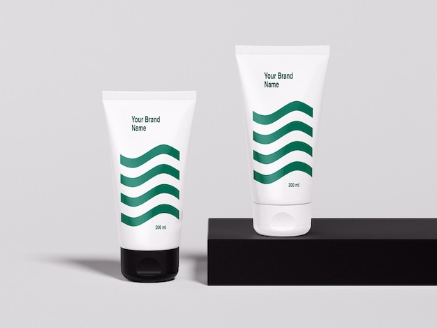 Modèle de tube de crème cosmétique